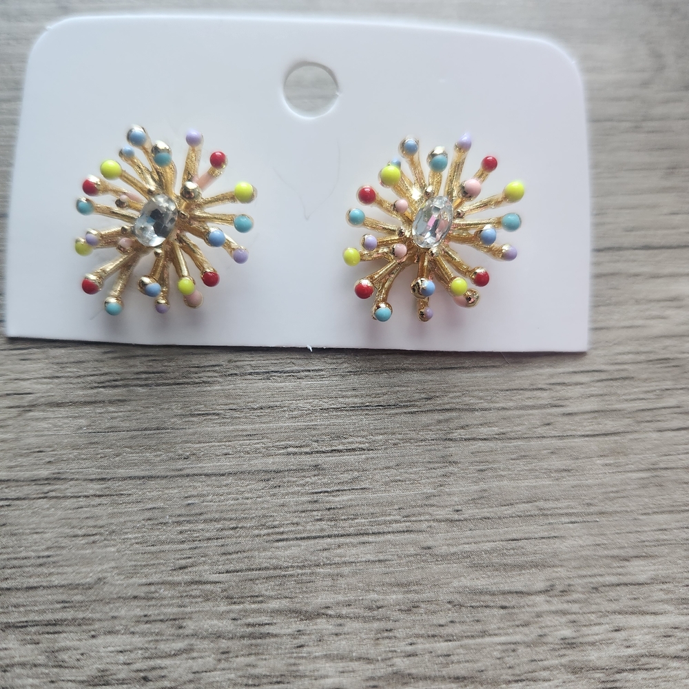 Colorful Starburst Kids Earrings